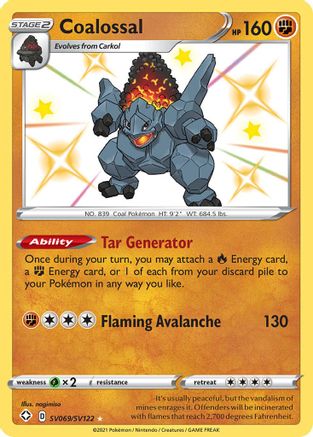 Coalossal (SV069) [Shining Fates: Shiny Vault] Holofoil - Deck Out Gaming