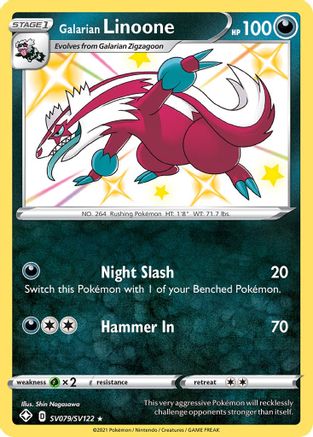 Galarian Linoone (SV079) [Shining Fates: Shiny Vault] Holofoil - Deck Out Gaming