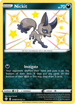Nickit (SV081) [Shining Fates: Shiny Vault] Holofoil - Deck Out Gaming