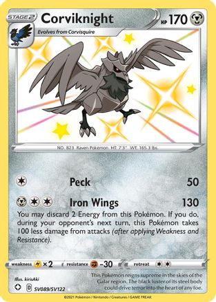 Corviknight (SV089) [Shining Fates: Shiny Vault] Holofoil - Deck Out Gaming