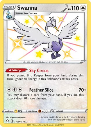 Swanna (SV096) [Shining Fates: Shiny Vault] Holofoil - Deck Out Gaming