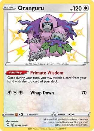 Oranguru (SV098) [Shining Fates: Shiny Vault] Holofoil - Deck Out Gaming