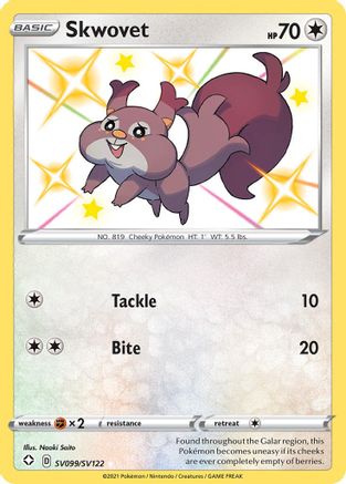 Skwovet (SV099) [Shining Fates: Shiny Vault] Holofoil - Deck Out Gaming
