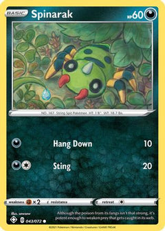 Spinarak (43) [Shining Fates] Reverse Holofoil - Deck Out Gaming