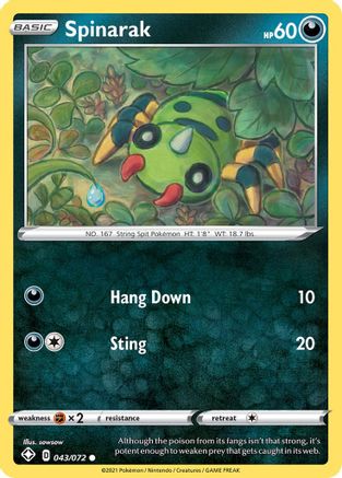 Spinarak (43) [Shining Fates] Reverse Holofoil - Deck Out Gaming