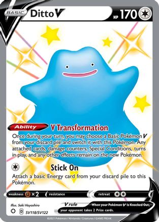 Ditto V (SV118) [Shining Fates: Shiny Vault] Holofoil - Deck Out Gaming