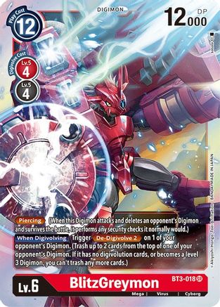 BlitzGreymon (BT3-018) [Release Special Booster] Foil - Deck Out Gaming