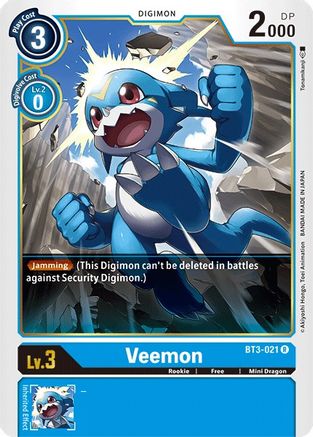 Veemon - BT3-021 (BT3-021) [Release Special Booster] - Deck Out Gaming