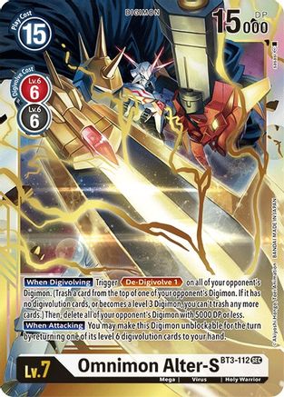 Omnimon Alter-S (Secret Rare) (BT3-112) [Release Special Booster] Foil - Deck Out Gaming