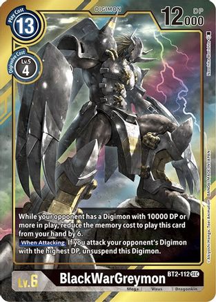 BlackWarGreymon (Alternate Art) (BT2-112) [Release Special Booster] Foil - Deck Out Gaming