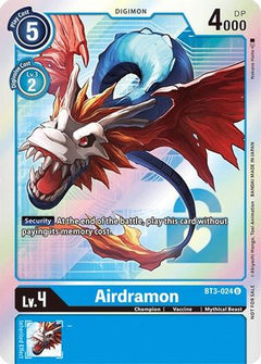 Airdramon (Box Topper) (BT3-024) [Release Special Booster] Foil - Deck Out Gaming