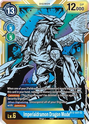 Imperialdramon Dragon Mode (Alternate Art) (BT3-031) [Release Special Booster] Foil - Deck Out Gaming