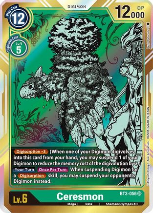 Ceresmon (Alternate Art) (BT3-056) [Release Special Booster] Foil - Deck Out Gaming