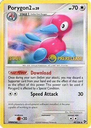 Porygon2 - 49/106 (Prerelease Promo) [Staff] [Diamond and Pearl Promos] - Deck Out Gaming