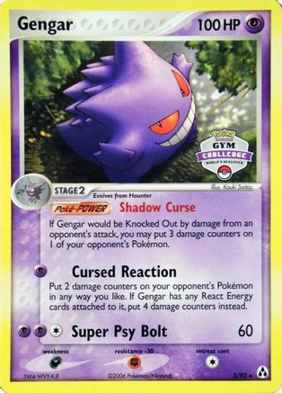 Gengar - 5/92 (Gym Challenge) (5) [League & Championship Cards] - Deck Out Gaming