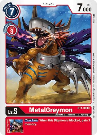 MetalGreymon - ST1-09 (Tamer Battle Pack 1) (ST1-09) [Starter Deck 01: Gaia Red] - Deck Out Gaming