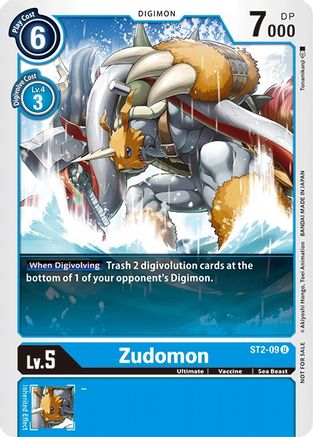 Zudomon - ST2-09 (Tamer Battle Pack 1) (ST2-09) [Starter Deck 02: Cocytus Blue] - Deck Out Gaming