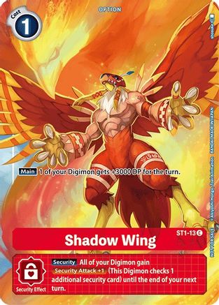 Shadow Wing - ST1-13 (Tamer's Evolution Box) (ST1-13) [Starter Deck 01: Gaia Red] Foil - Deck Out Gaming