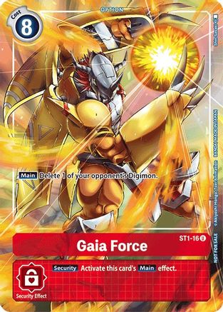 Gaia Force - ST1-16 (Tamer's Evolution Box) (ST1-16) [Starter Deck 01: Gaia Red] Foil - Deck Out Gaming