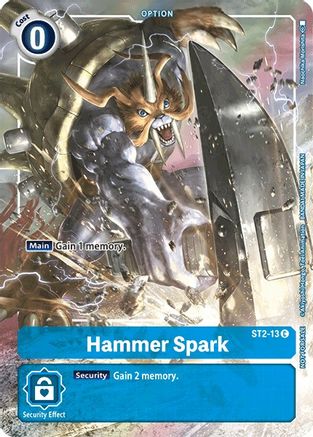 Hammer Spark - ST2-13 (Tamer's Evolution Box) (ST2-13) [Starter Deck 02: Cocytus Blue] Foil - Deck Out Gaming