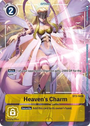 Heaven's Charm - ST3-14 (Tamer's Evolution Box) (ST3-14) [Starter Deck 03: Heaven's Yellow] Foil - Deck Out Gaming