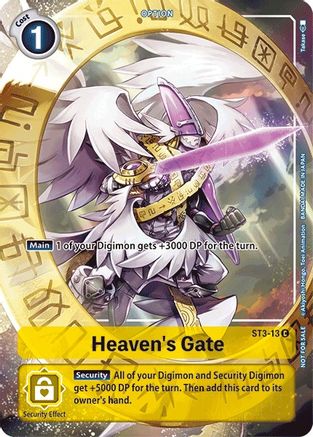 Heaven's Gate - ST3-13 (Tamer's Evolution Box) (ST3-13) [Starter Deck 03: Heaven's Yellow] Foil - Deck Out Gaming