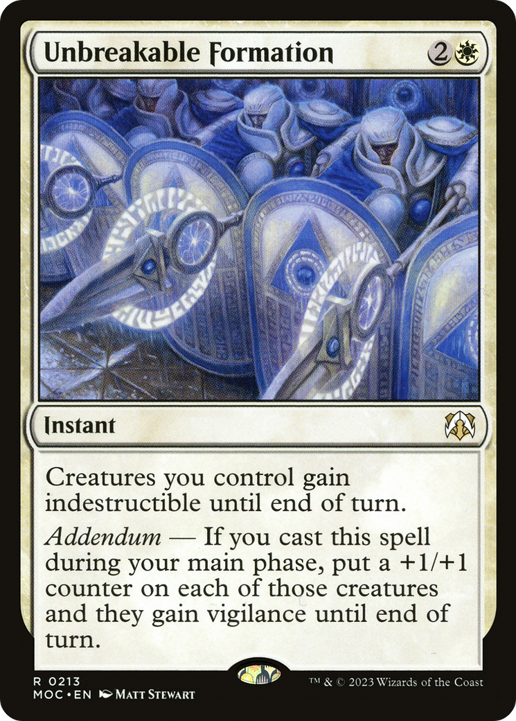 Unbreakable Formation (213) [March of the Machine Commander] - Deck Out Gaming