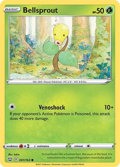 Bellsprout (1) [SWSH05: Battle Styles] Reverse Holofoil - Deck Out Gaming