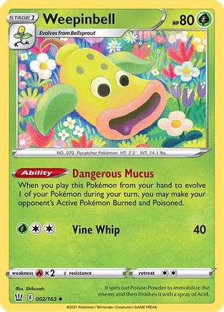 Weepinbell (2) [SWSH05: Battle Styles] Reverse Holofoil - Deck Out Gaming