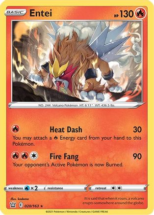 Entei (20) [SWSH05: Battle Styles] Reverse Holofoil - Deck Out Gaming