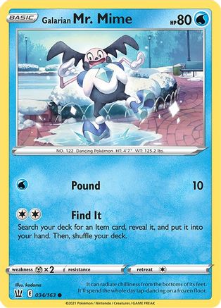 Galarian Mr. Mime (34) [SWSH05: Battle Styles] Reverse Holofoil - Deck Out Gaming