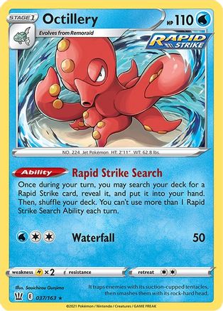 Octillery (037/163) (Theme Deck Exclusive) [Sword & Shield: Battle Styles] - Deck Out Gaming