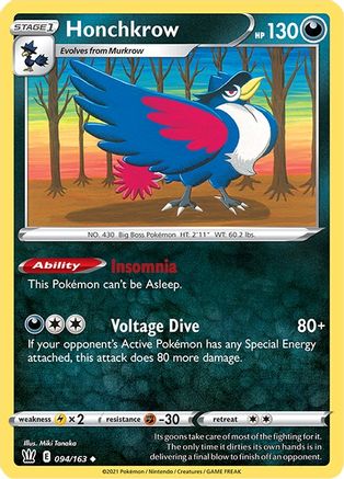 Honchkrow (94) [SWSH05: Battle Styles] Reverse Holofoil - Deck Out Gaming