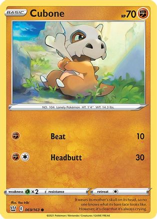 Cubone [SWSH05: Battle Styles] Reverse Holofoil - Deck Out Gaming