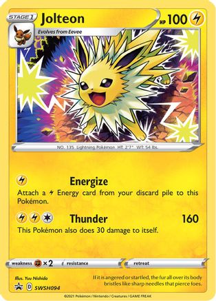 Jolteon - SWSH094 (SWSH094) [SWSH: Sword & Shield Promo Cards] Holofoil - Deck Out Gaming