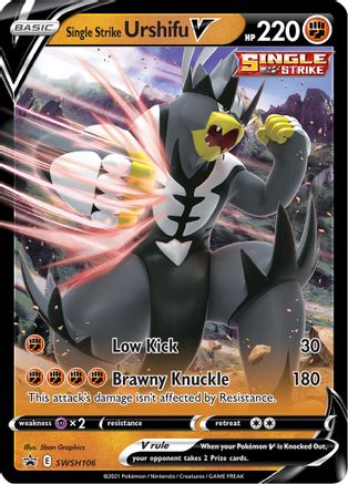 Single Strike Urshifu V - SWSH106 (SWSH106) [SWSH: Sword & Shield Promo Cards] Holofoil - Deck Out Gaming