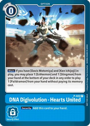 DNA Digivolution - Hearts United (Special Release Memorial Pack) (P-022) [Digimon Promotion Cards] - Deck Out Gaming