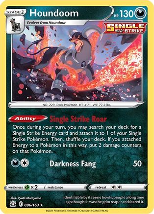 Houndoom (096/163) (Theme Deck Exclusive) [Sword & Shield: Battle Styles] - Deck Out Gaming