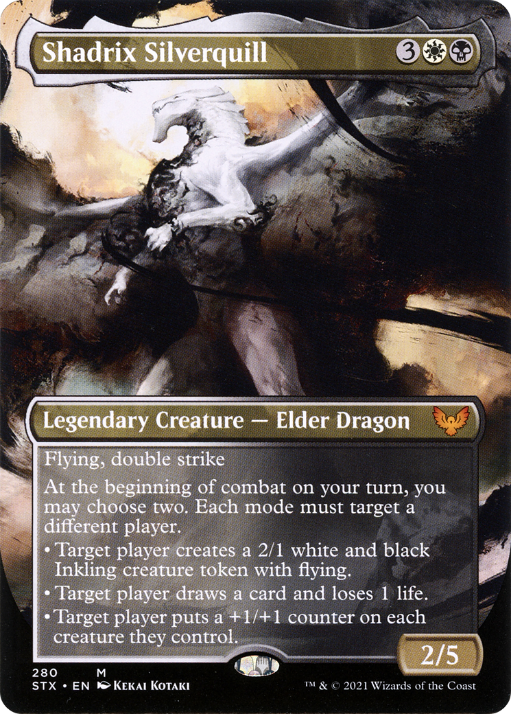 Shadrix Silverquill (Borderless) (280) [Strixhaven: School of Mages] foil - Deck Out Gaming