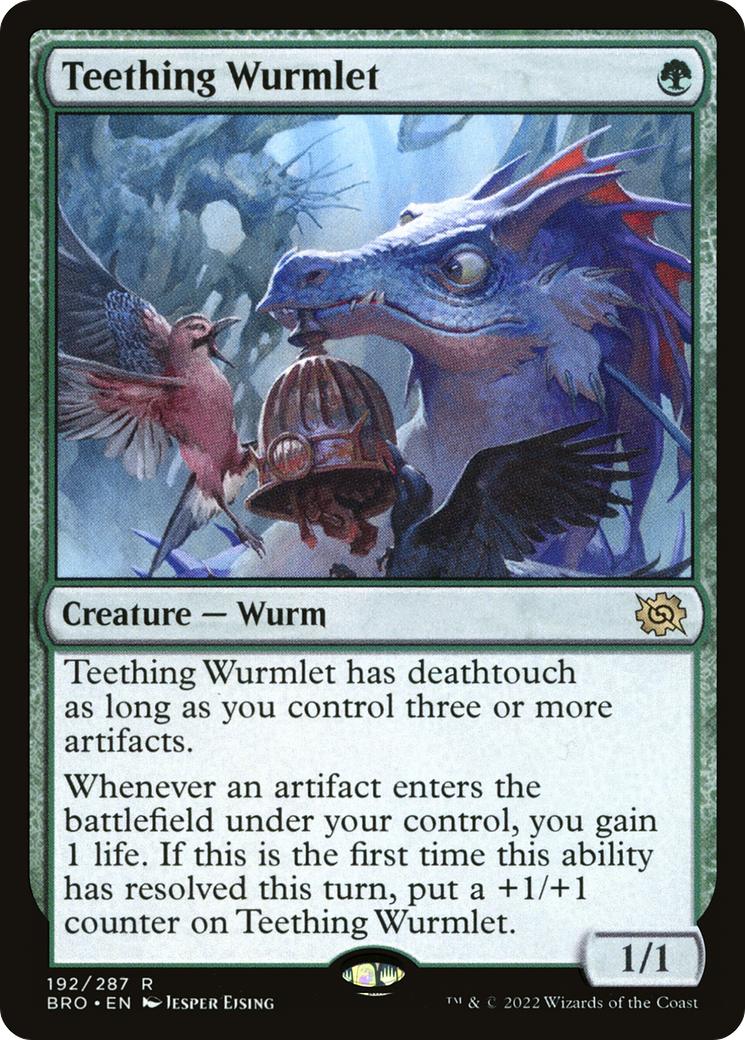Teething Wurmlet (192) [The Brothers' War] foil - Deck Out Gaming