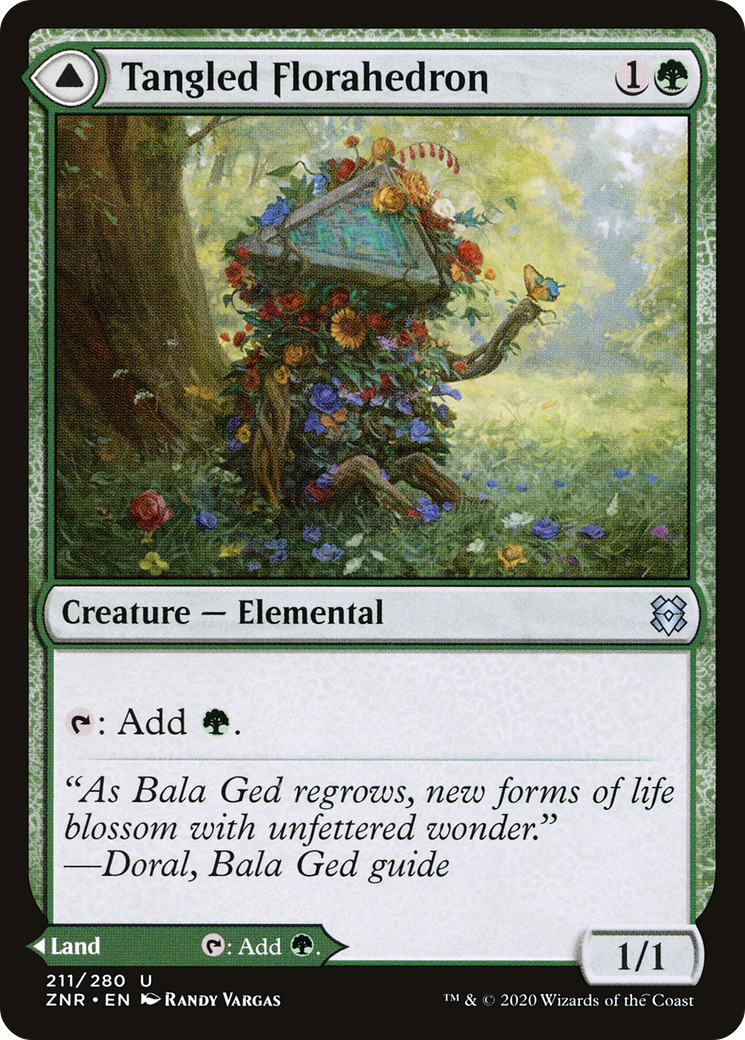 Tangled Florahedron // Tangled Vale (211) [Zendikar Rising] foil - Deck Out Gaming