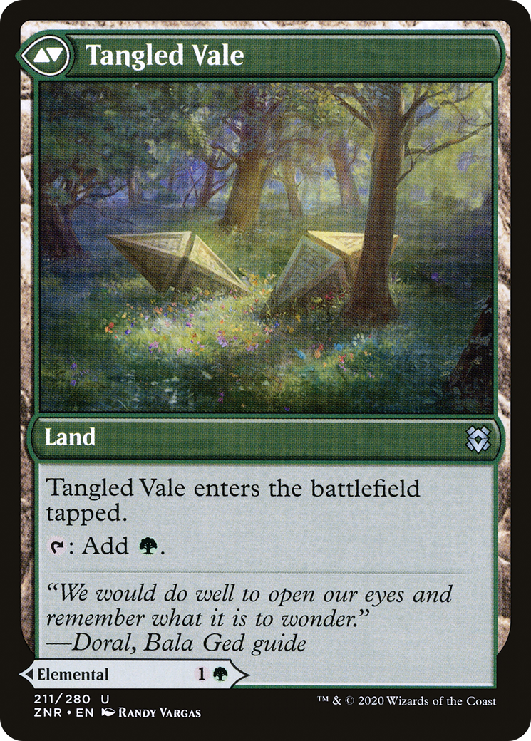 Tangled Florahedron // Tangled Vale (211) [Zendikar Rising] - Deck Out Gaming