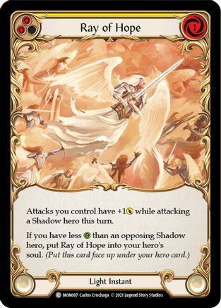 Ray of Hope (MON087) [Monarch] 1st Edition - Deck Out Gaming