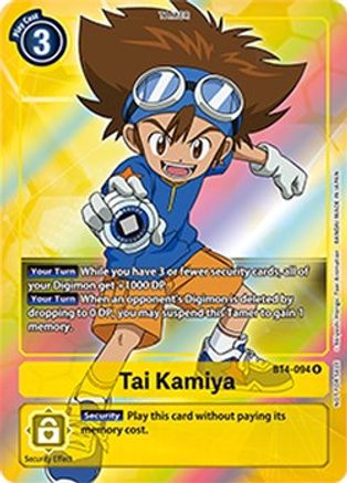 Tai Kamiya (Box Topper) (BT4-094) [Great Legend] Foil - Deck Out Gaming