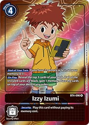 Izzy Izumi (Box Topper) (BT4-096) [Great Legend] Foil - Deck Out Gaming