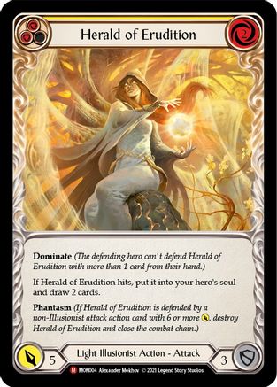 Herald of Erudition (MON004) [Monarch] 1st Edition Rainbow Foil - Deck Out Gaming