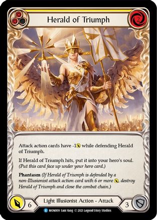 Herald of Triumph (Yellow) (MON009) [Monarch] 1st Edition - Deck Out Gaming