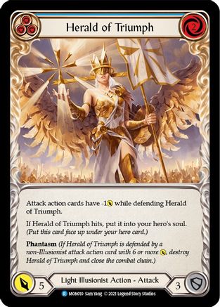 Herald of Triumph (Blue) (MON010) [Monarch] Unlimited Edition - Deck Out Gaming