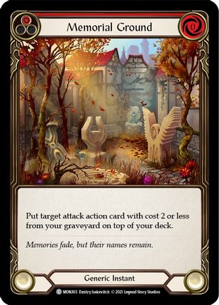 Memorial Ground (Red) (MON303) [Monarch] 1st Edition - Deck Out Gaming