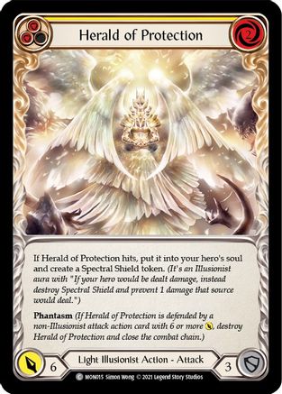 Herald of Protection (Yellow) (MON015) [Monarch] 1st Edition - Deck Out Gaming